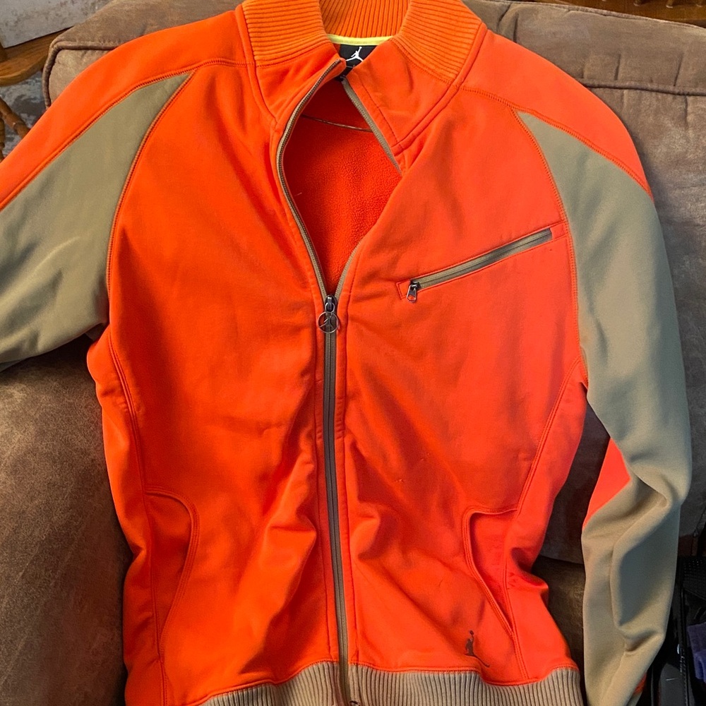 Jordan Orange and Tan Bomber Jacket